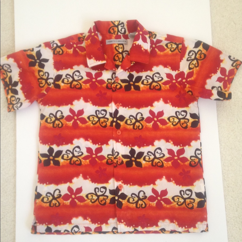 🌟Pine Peak Blues Boys Tropical Print Shirt